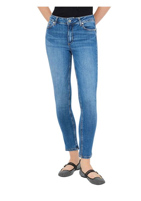 Jeans skinny a vita alta DENIM CHIARO Liu Jo | UF5035D023678857
